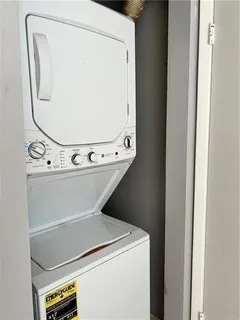 a close up view of washer and dryer