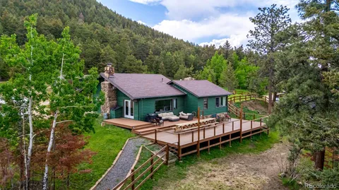 a outdoor view with a sitting space