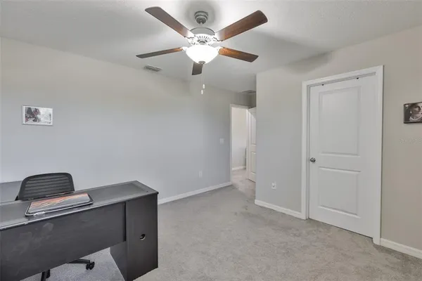 a view of workspace with cabinet