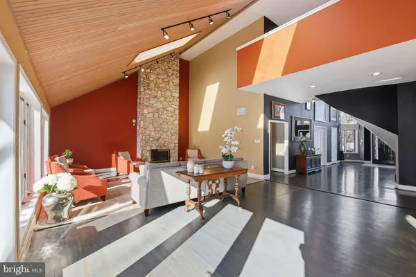 a living room filled with furniture