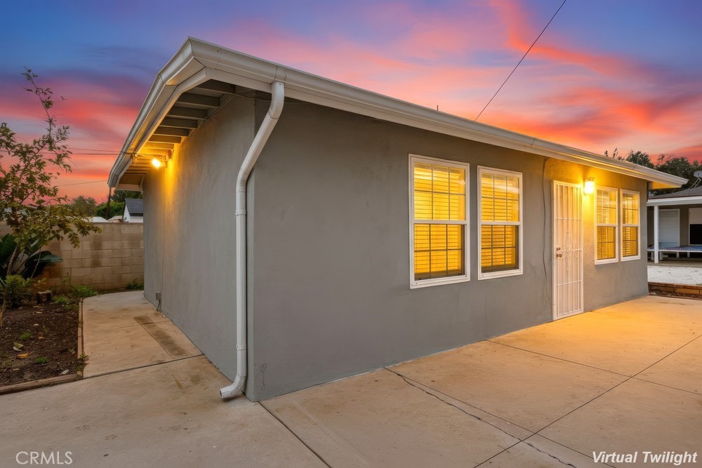a front view of a house