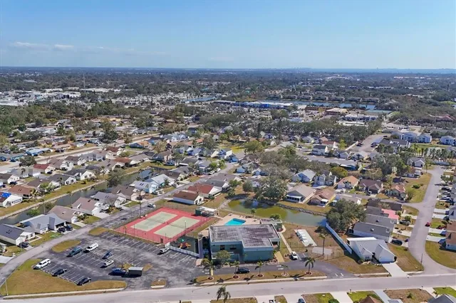 an aerial view of a city