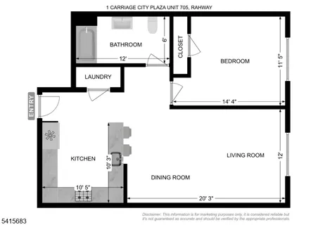 $340,000 | 1 Carriage City Plaza, Unit 705, Rahway, NJ 07065