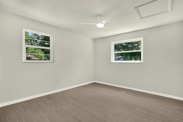 an empty room with a window