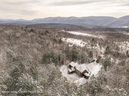 a view of a yard with a snow