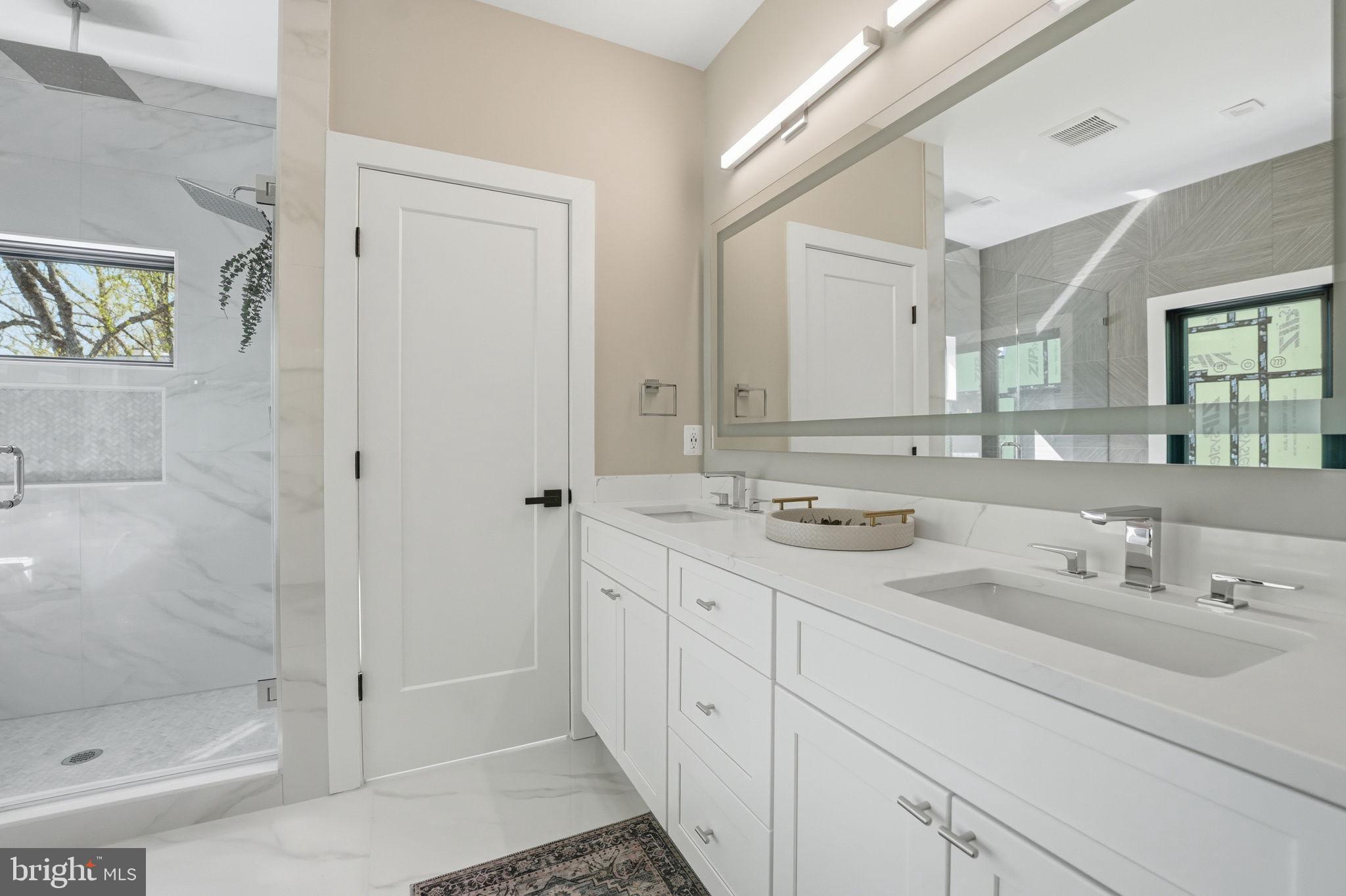 2211 Military Road Arlington, VA 22207 - Photo 45 of 107 Sleek modern bathroom oasis.