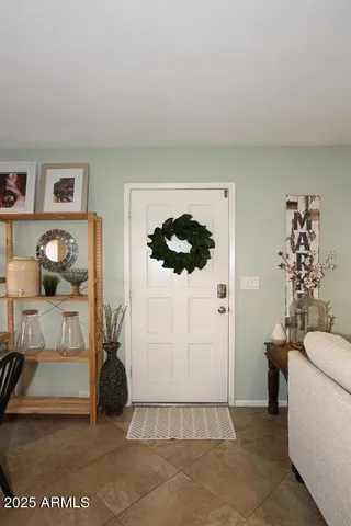 a view of a room with rack and cabinet
