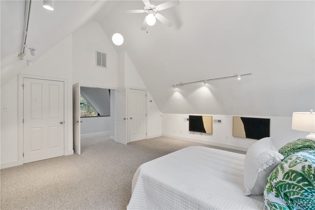 12293 Stancroft Road Rockville, VA 23146 - Photo 32 of 49 Carpeted bedroom with ceiling fan, lofted ceiling,