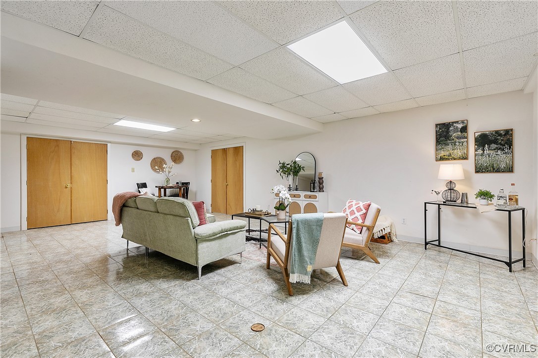 12293 Stancroft Road Rockville, VA 23146 - Photo 36 of 49 Rec room featuring a drop ceiling