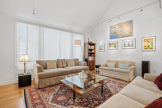 a living room with furniture and a couch