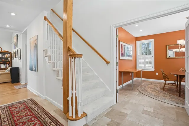 a view of entryway with livingroom and furniture