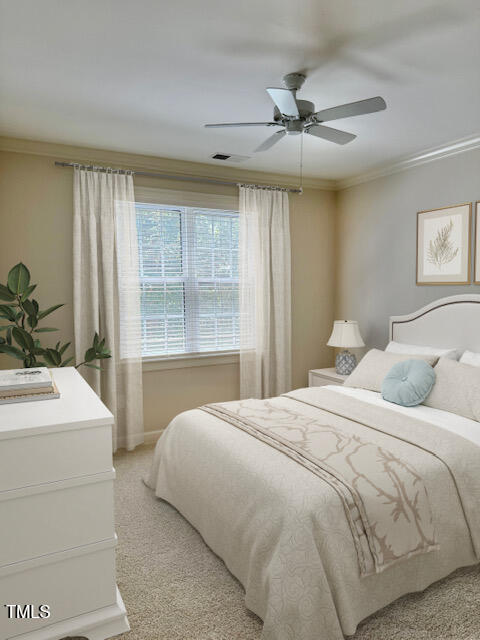 100 Northbrook Drive, Unit 205 Raleigh, NC 27609 - Photo 12 of 34 a bedroom with a large bed and a chandelier