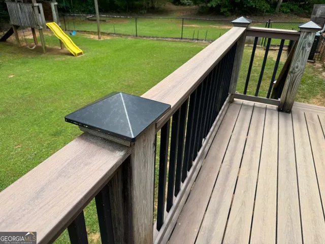 a view of a house with a large window
