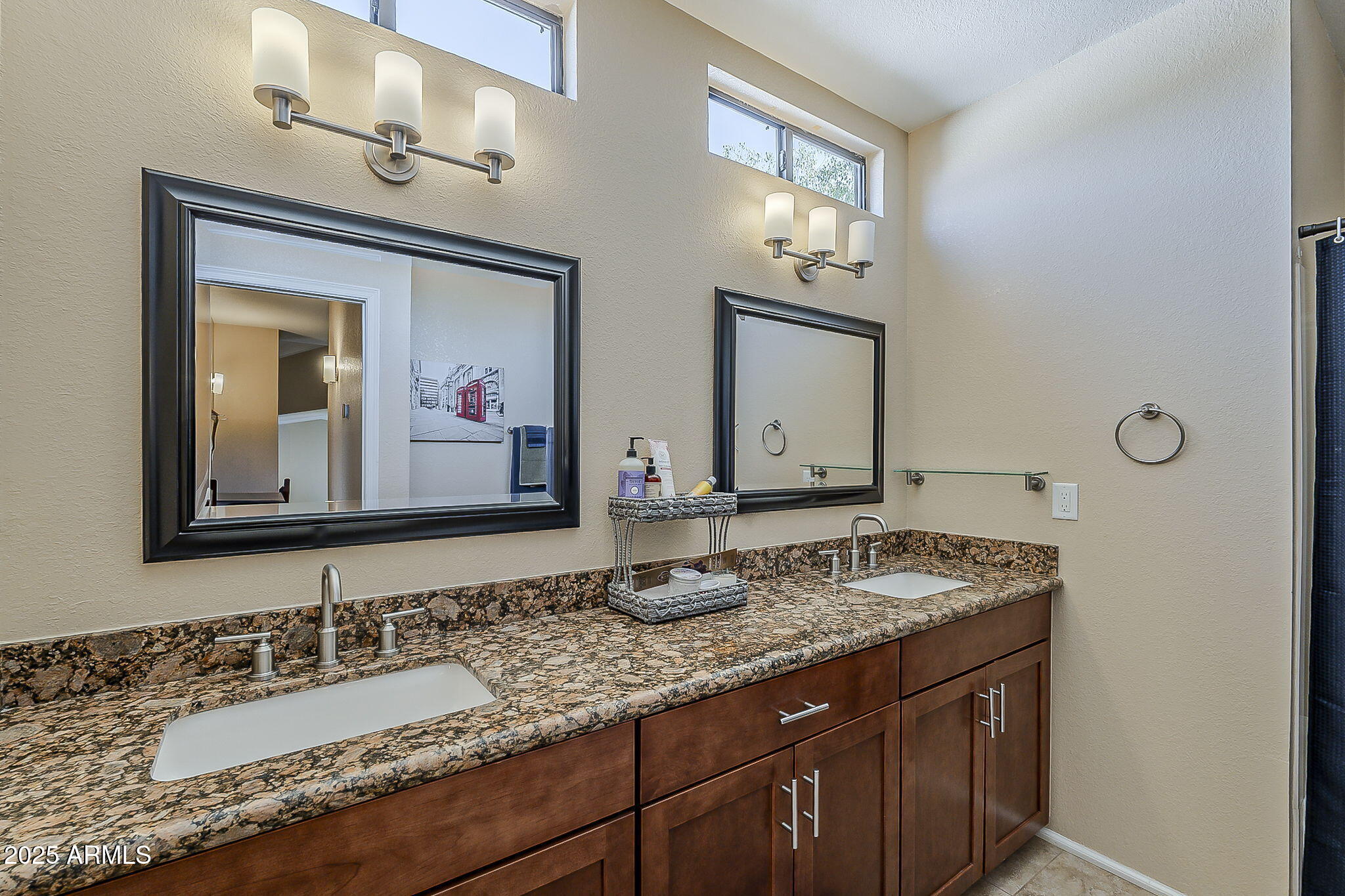 1927 East Ranch Road Tempe, AZ 85284 - Photo 37 of 64 a bathroom with a granite countertop sink and a mirror