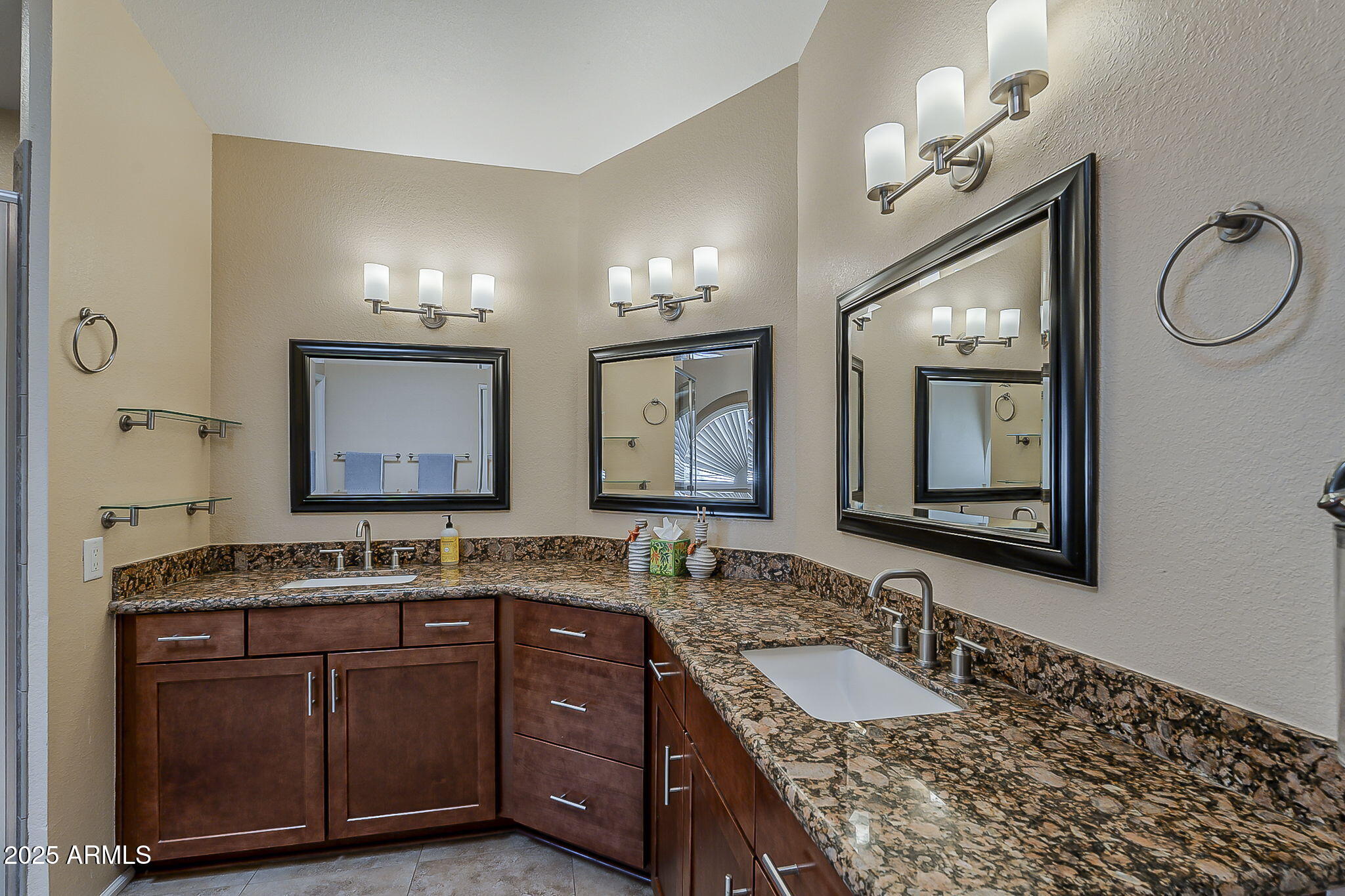 1927 East Ranch Road Tempe, AZ 85284 - Photo 41 of 64 a bathroom with a granite countertop sink mirror and double