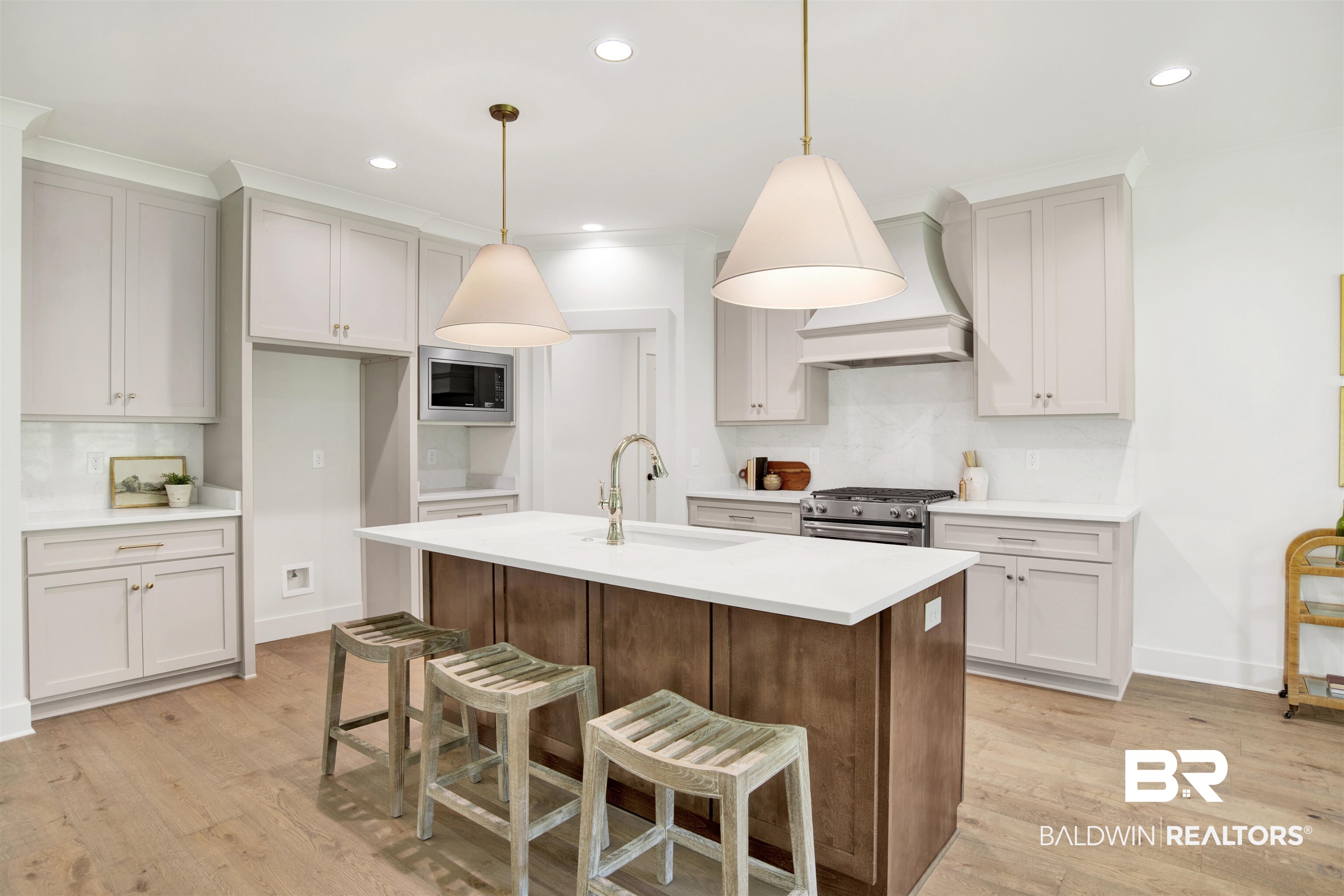 9275 Clarke Ridge Road Foley, AL 36535 - Photo 15 of 43 Kitchen with a sink, custom range hood, appliances with stainless steel finishes, tasteful backsplash, and recessed lighting