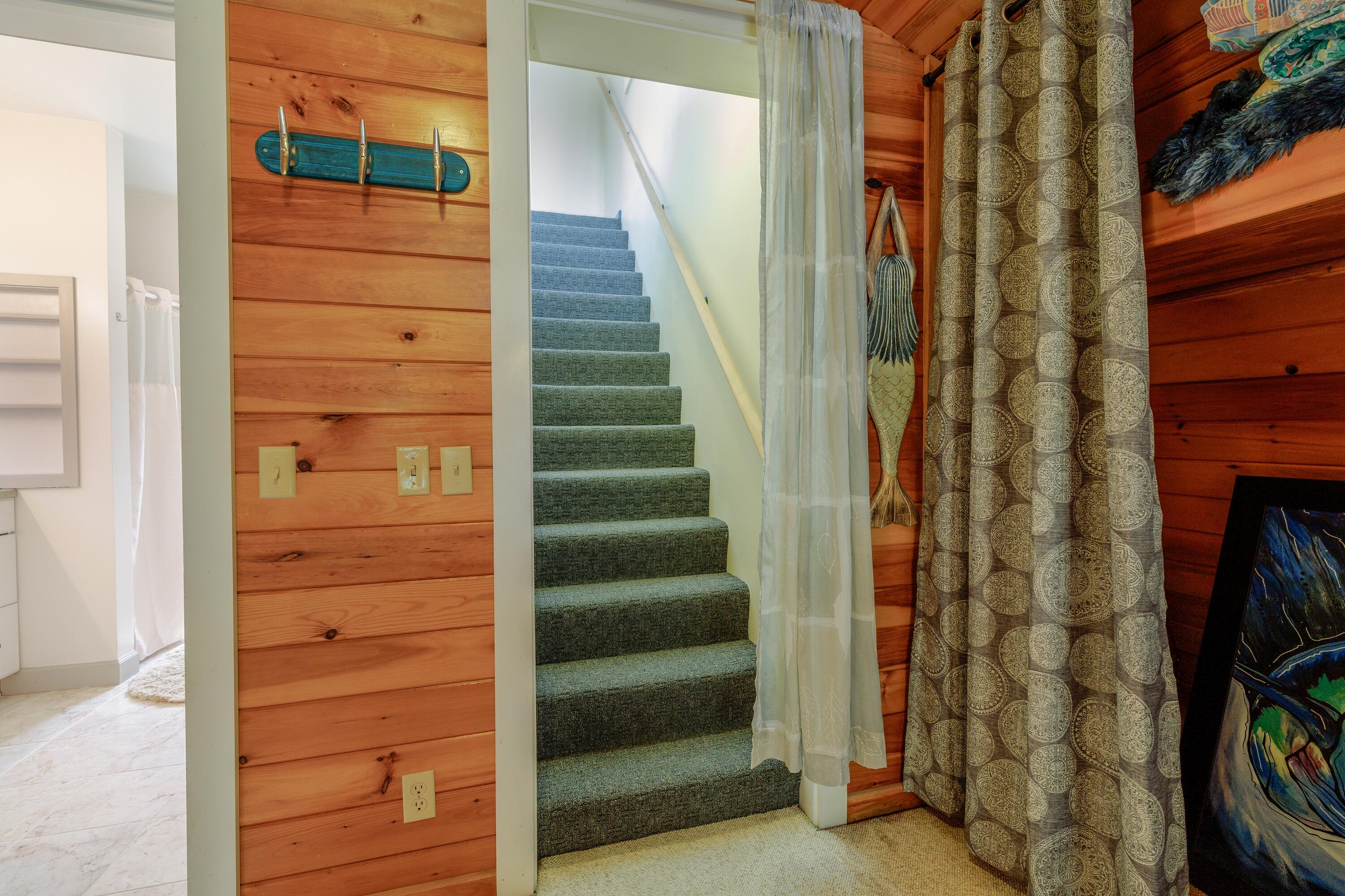 38 Johnson Cove Road Otis, ME 04605 - Photo 32 of 50 Stairs to Tower from Primary Bedroom
