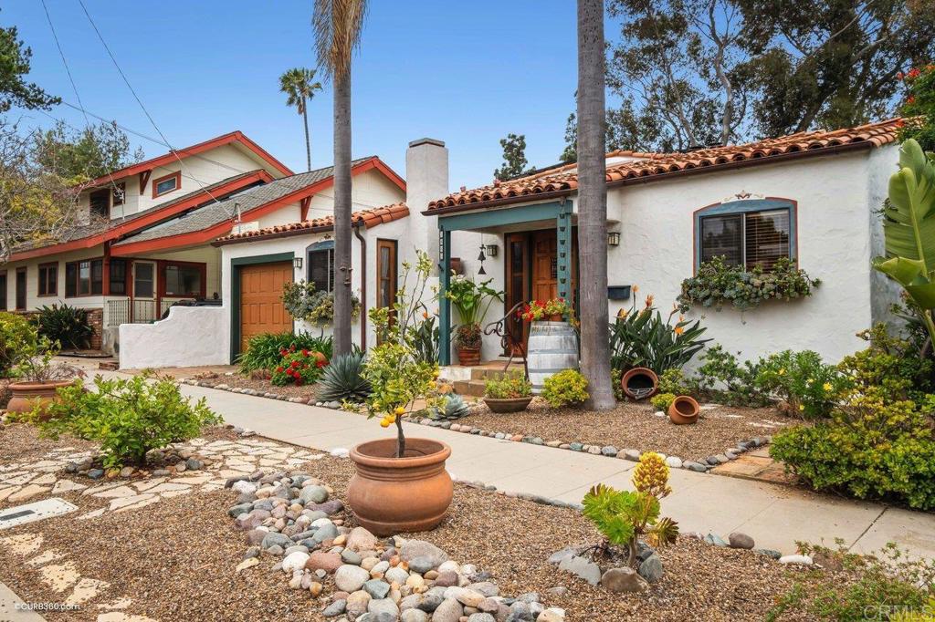 1085 Meade Avenue San Diego, CA 92116 - Photo 3 of 6 a front view of a house with a yard and potted plants