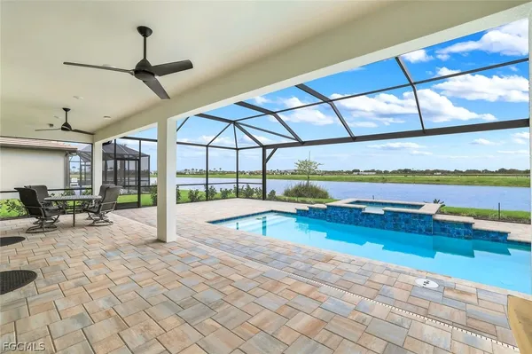 a indoor swimming pool view