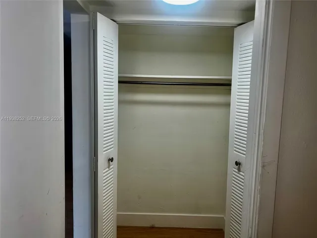 a close view of closet