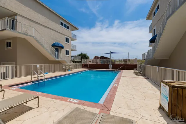 a view of a balcony with an outdoor space