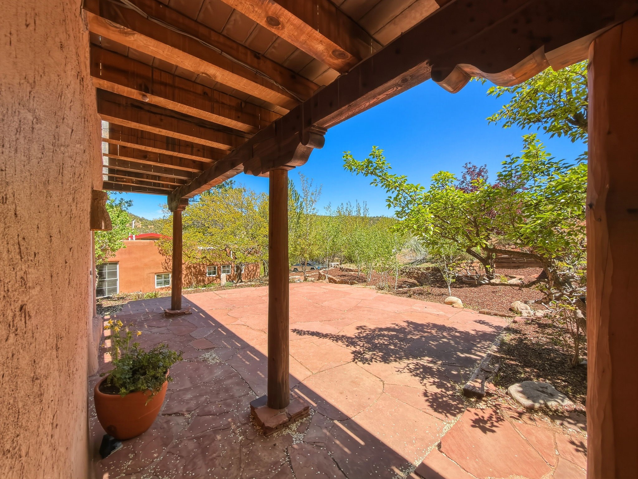 1692 Upper Canyon Road Santa Fe, NM 87501 - Photo 2 of 52 Sandstone Patio at the main entrance