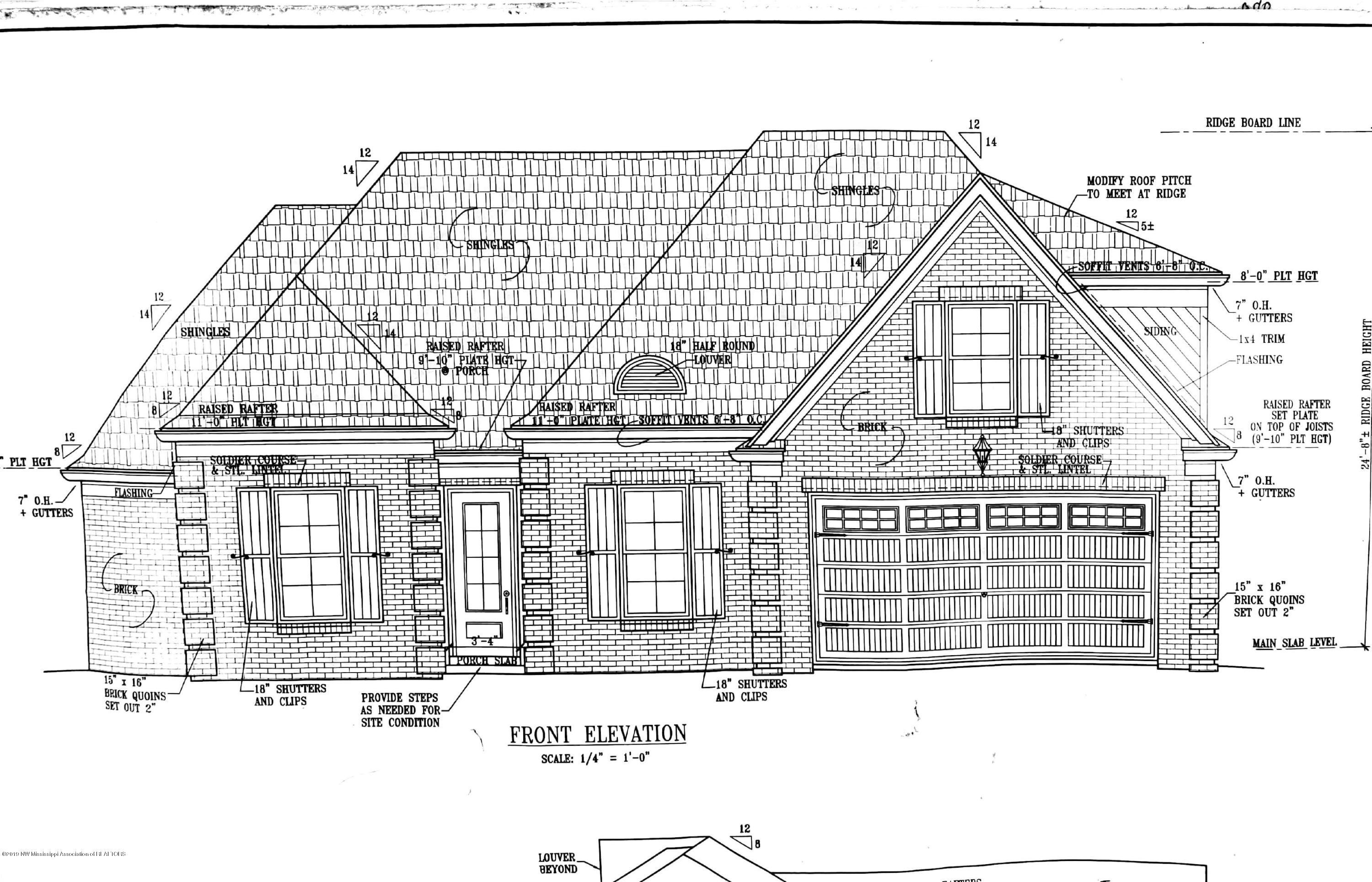 1097 Baldwin Road Lake Cormorant, MS 38641 - Photo 1 of 12 front elevation will be a side load
