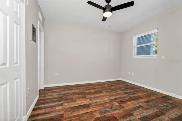 a bathroom with sink granite and a mirror