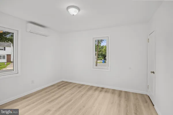 an empty room with a window