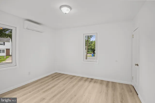 an empty room with a window