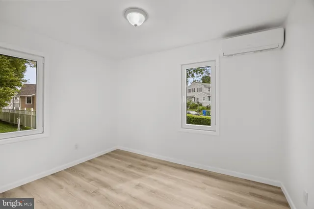 an empty room with a window