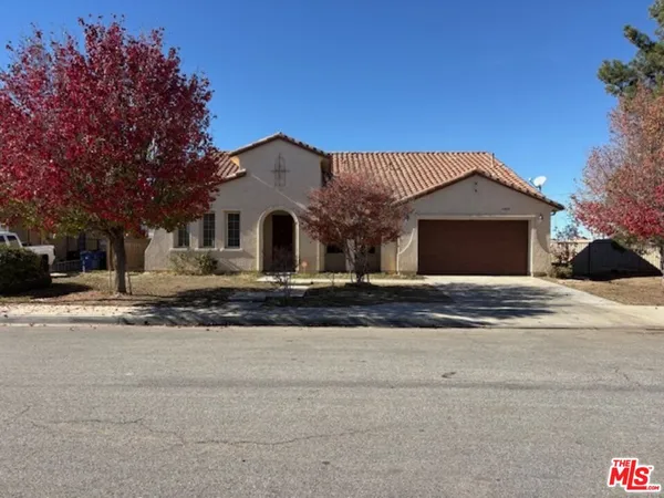a view of the house with a yard and large tree
