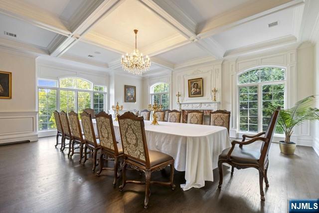 51 Chestnut Ridge Road Saddle River, NJ 07458 - Photo 13 of 45 a view of a dining room with furniture window and wooden floor