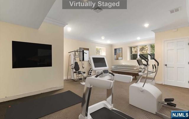 51 Chestnut Ridge Road Saddle River, NJ 07458 - Photo 30 of 45 a view of a room with gym equipment