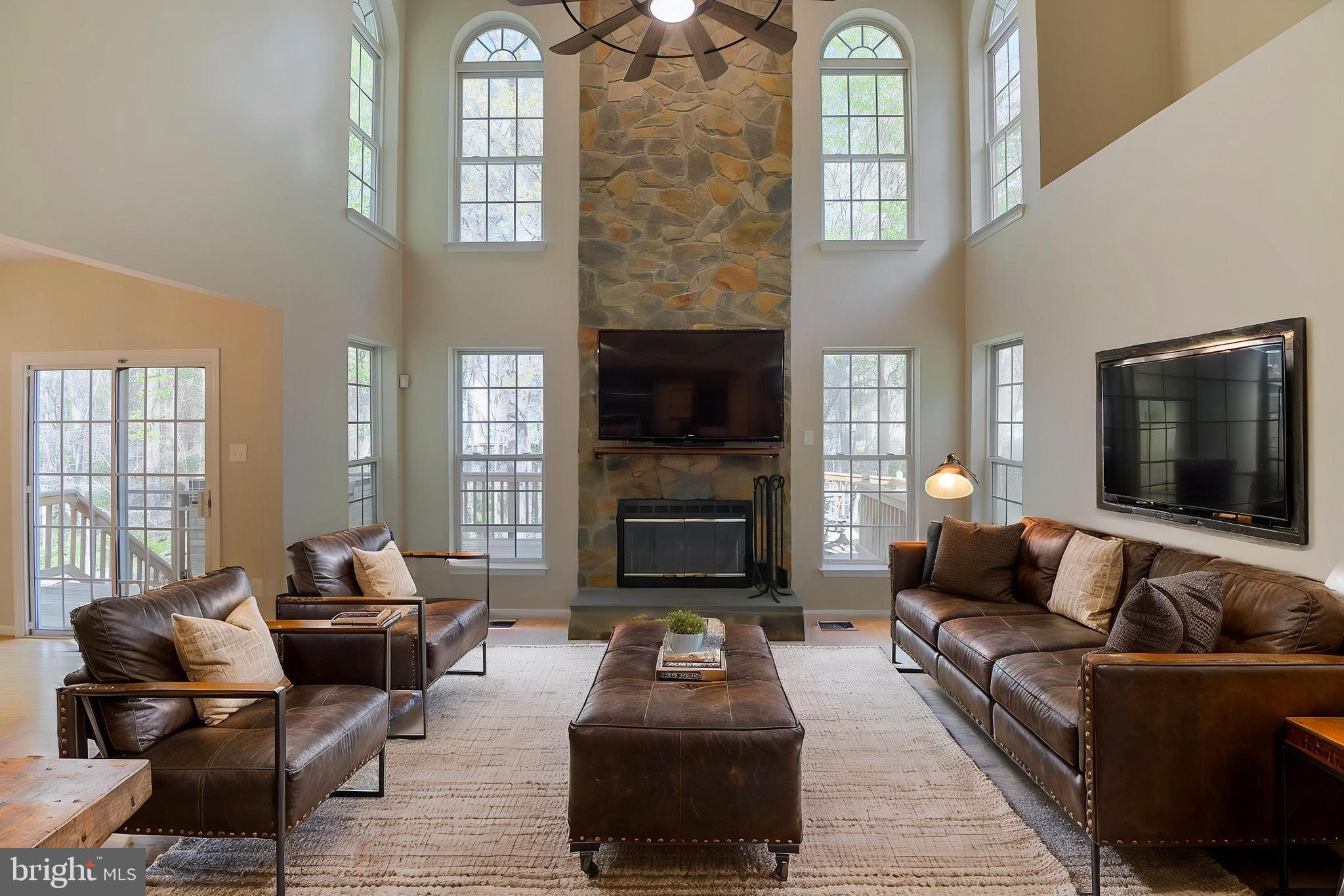 3022 Old Channel Road Laurel, MD 20724 - Photo 3 of 39 2 Story Great Room w Stone Woodburning Fireplace