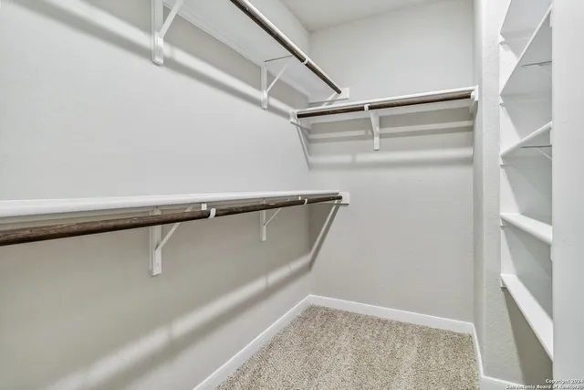 a close view of closet