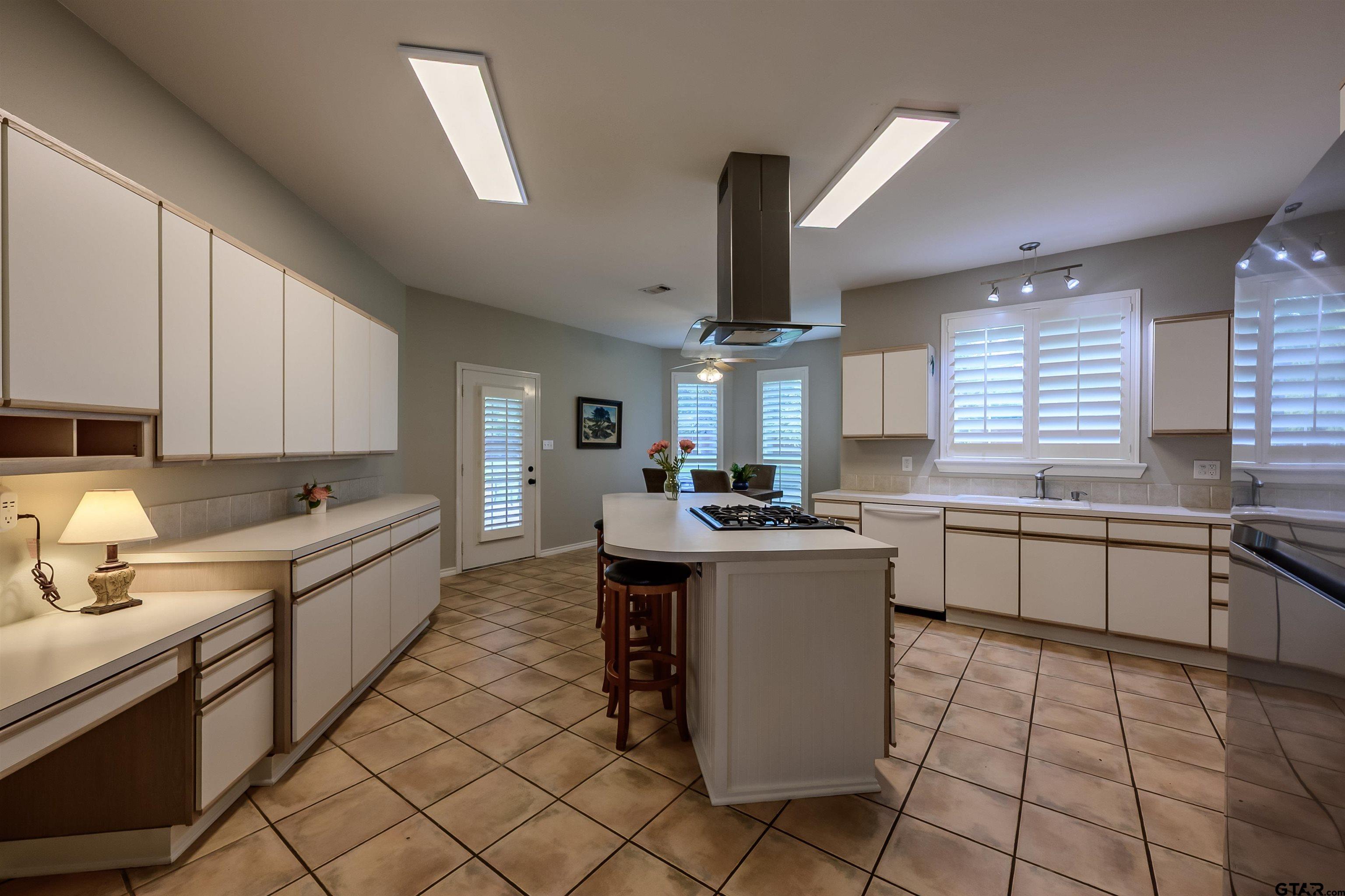 10074 Hillside Lane Flint, TX 75762 - Photo 6 of 22 a kitchen with stainless steel appliances a sink window and cabinets