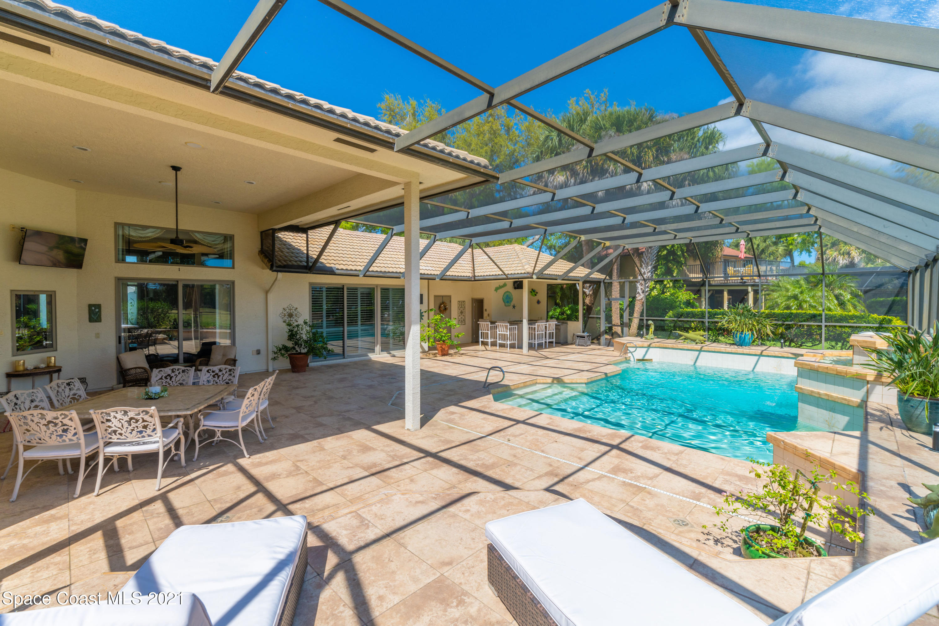 3835 Raney Road Titusville, FL 32780 - Photo 51 of 55 a building outdoor space with patio furniture and garden