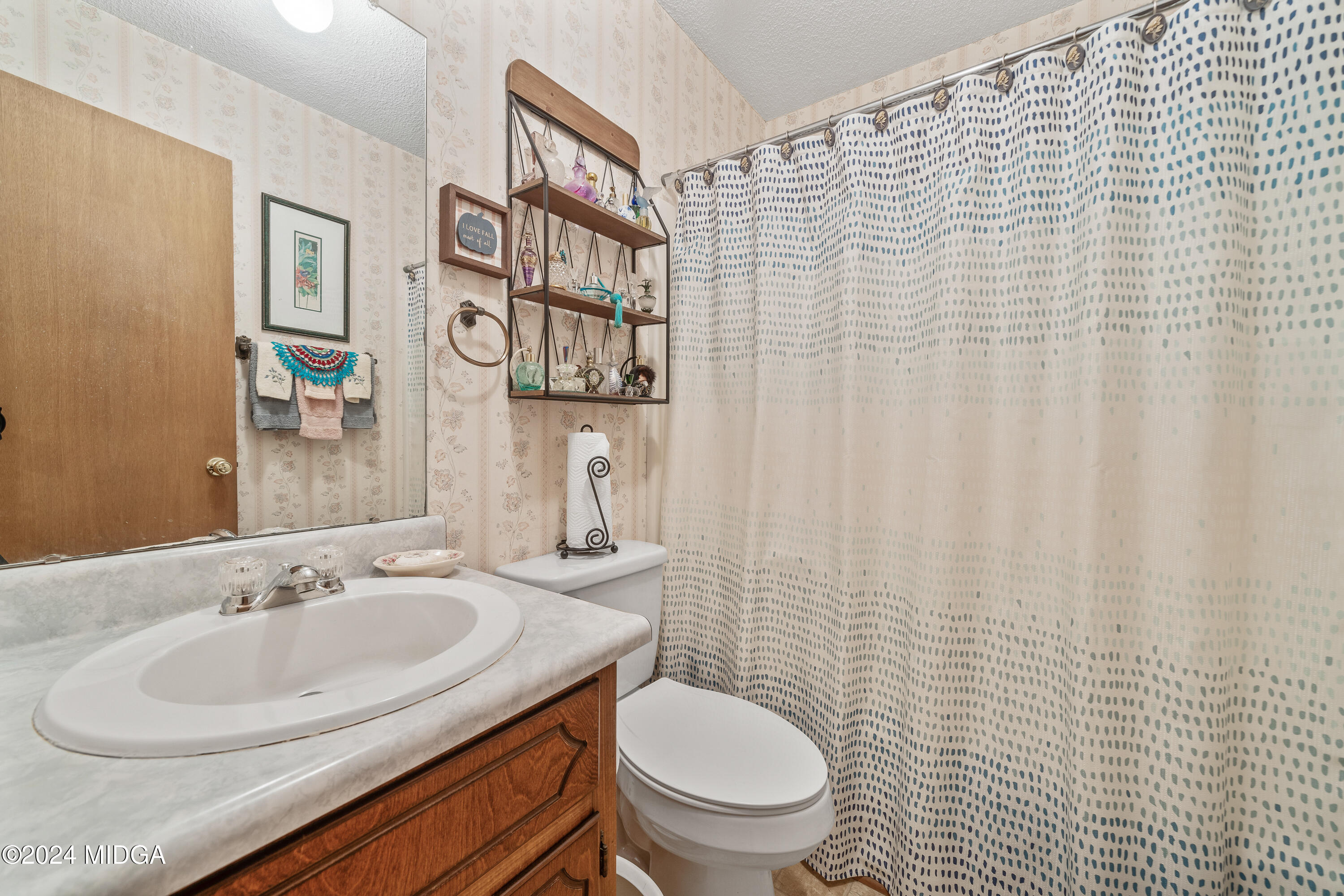 112 Whitehead Place Gray, GA 31032 - Photo 24 of 36 a bathroom with a sink a toilet and a mirror