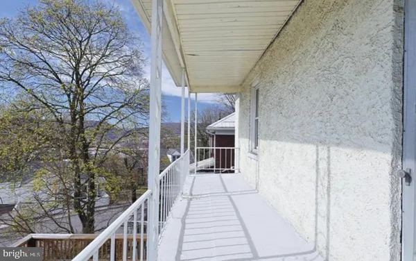 a view of a balcony
