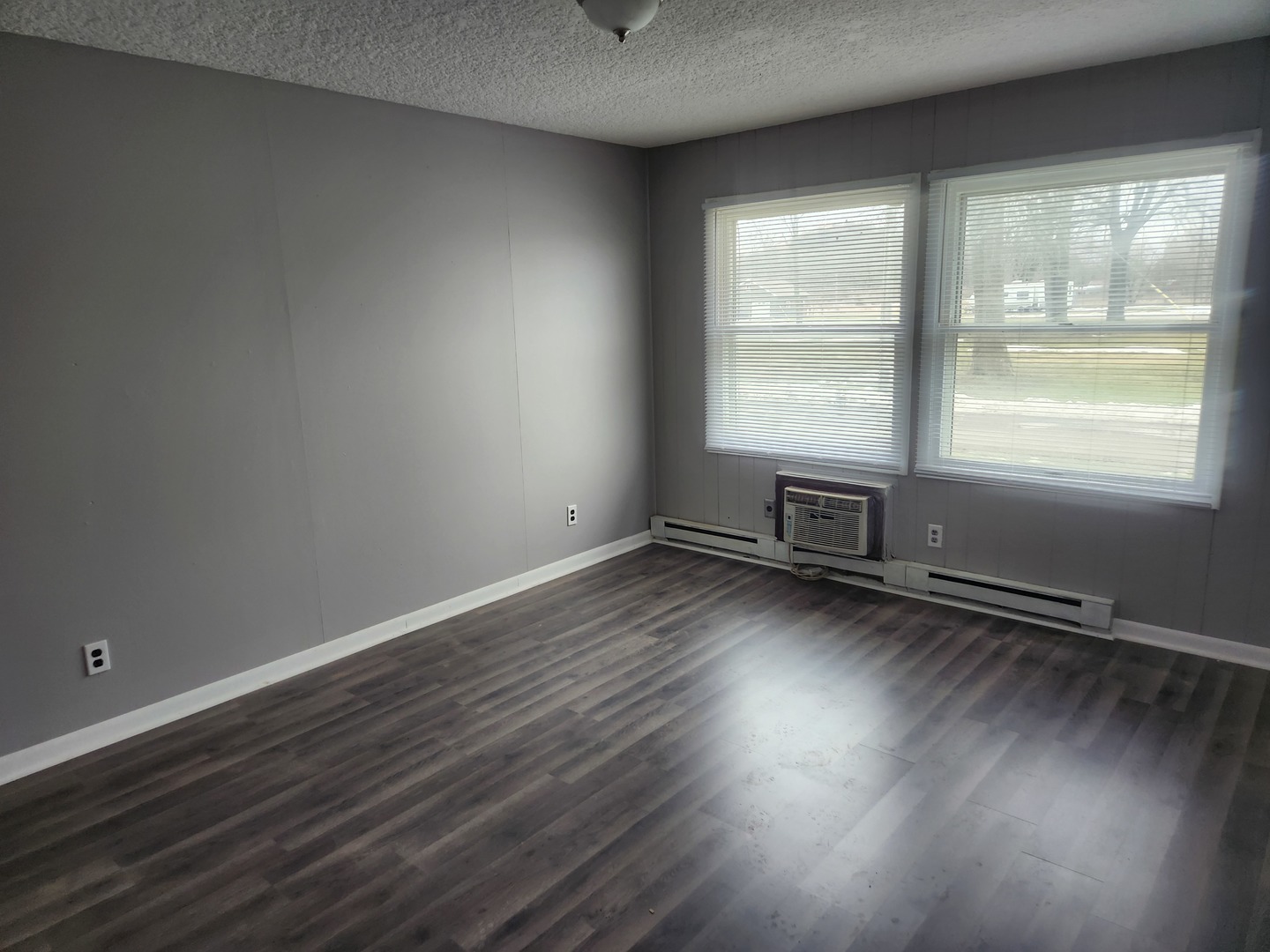 201-203 South Maple Street Toluca, IL 61369 - Photo 9 of 11 an empty room with wooden floor and windows