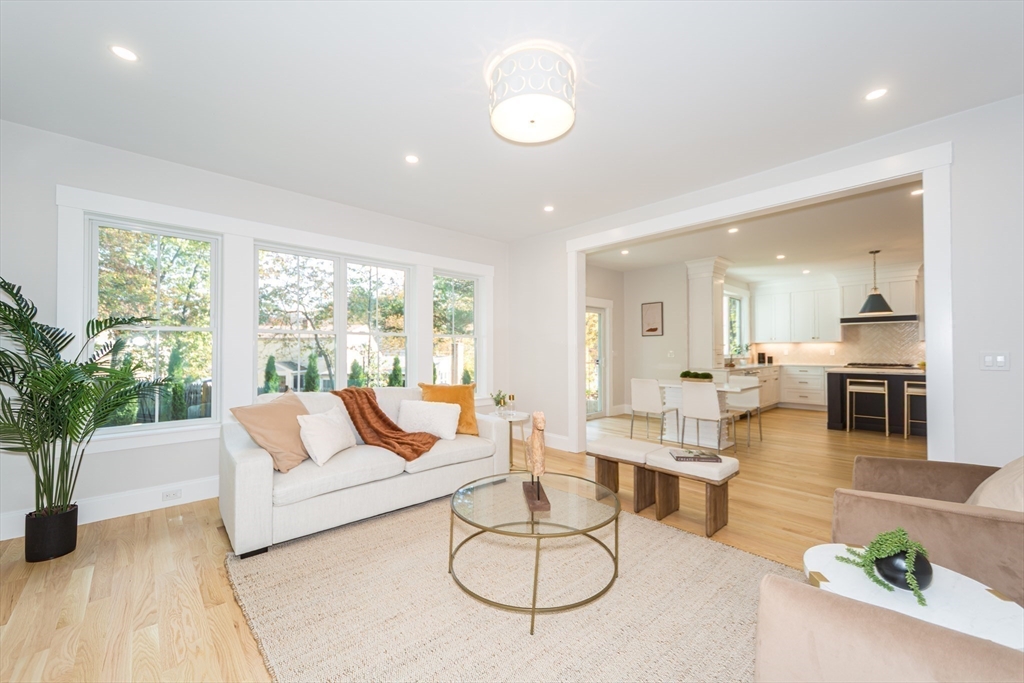 3 Ferndale Road Natick, MA 01760 - Photo 17 of 40 a living room with furniture kitchen view and a large window
