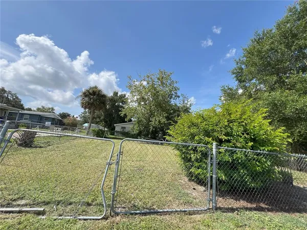a view of a backyard
