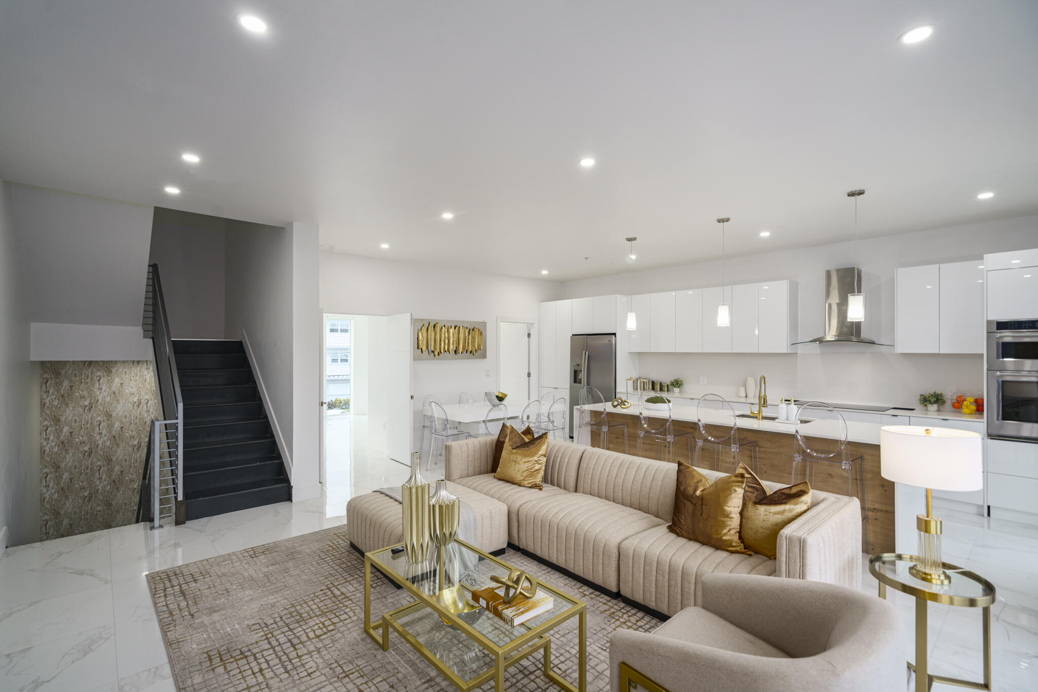 1000 North Riverside Drive Pompano Beach, FL 33062 - Photo 16 of 39 a living room with furniture and wooden floor