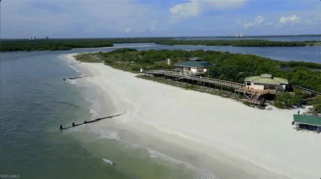a view of a lake with a city