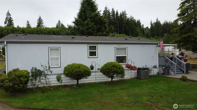 a house view with a garden space