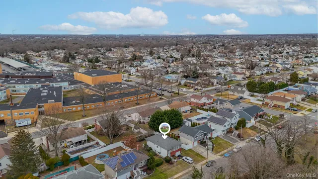 an aerial view of multiple house