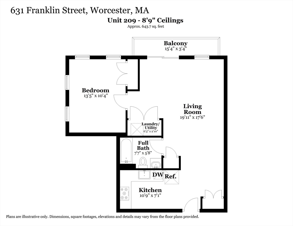 631 Franklin Street, Unit 209 Worcester, MA 01604 - Photo 21 of 42 a picture of a wall with a white wall and a painting