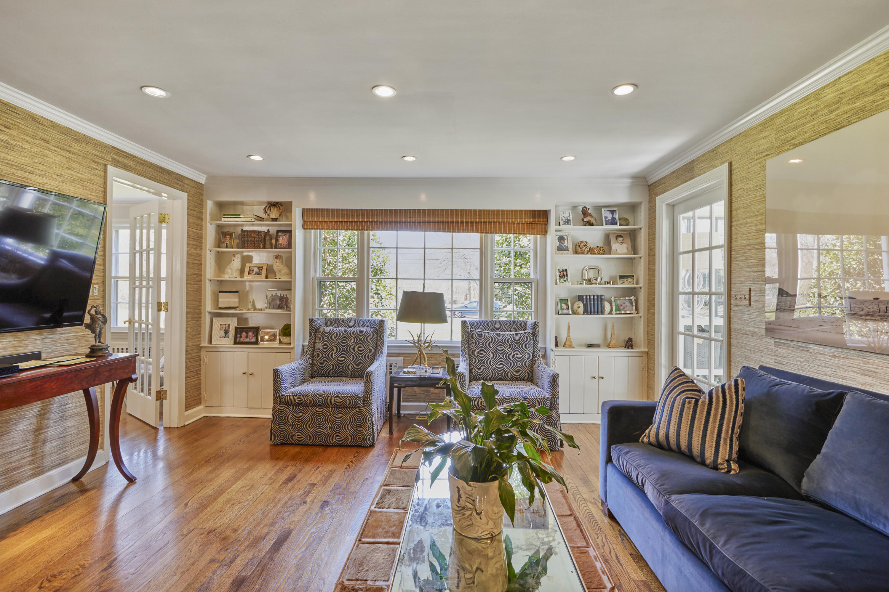 5 Driftway Lane Darien, CT 06820 - Photo 12 of 46 a living room with furniture and a flat screen tv