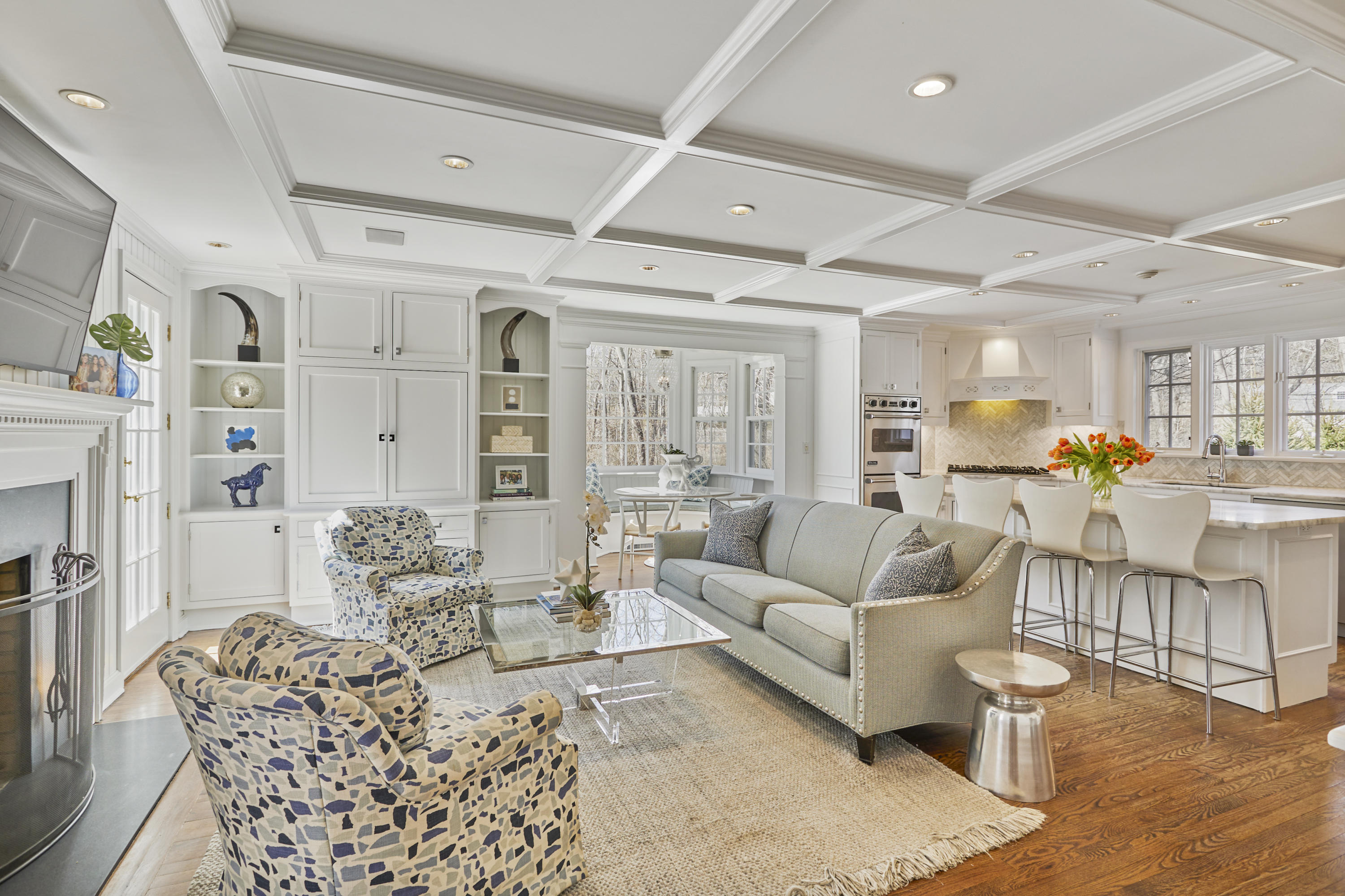 5 Driftway Lane Darien, CT 06820 - Photo 19 of 46 a living room with furniture and wooden floor